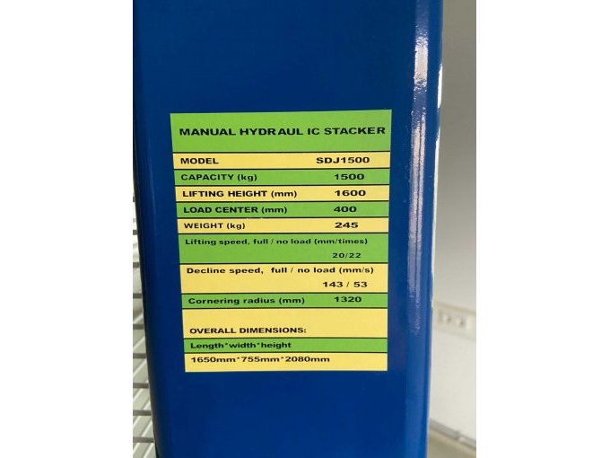 1 Manueller Hochhubwagen Proteus Lift SDJ1500 – foto 5 – kavel bij Zoll-Auktion, Haldensleben