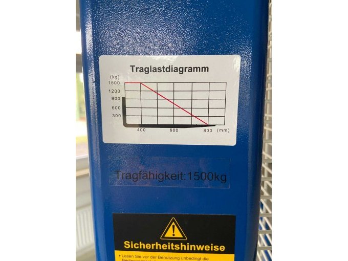 1 Manueller Hochhubwagen Proteus Lift SDJ1500 – foto 3 – kavel bij Zoll-Auktion, Haldensleben