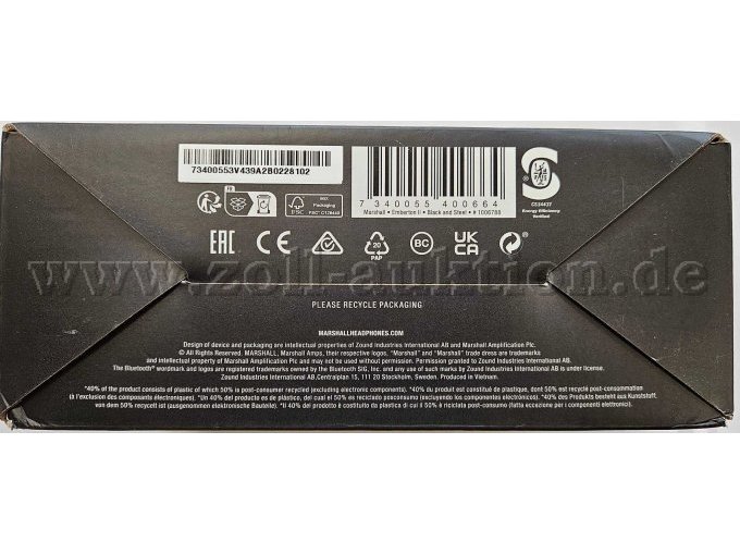 Originalverpackung Unterseite