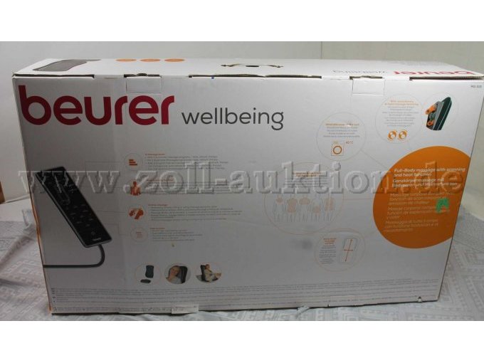 1 Massagegerät „Beurer“ Shiatsu Sitzauflage MG 315 - Rückseite