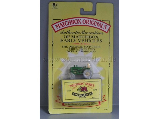 1 Matchbox Modell Originals Authentic Recreations Nr.4 Traktor, 1:64 – kavel bij Zoll-Auktion, Halle (Saale)