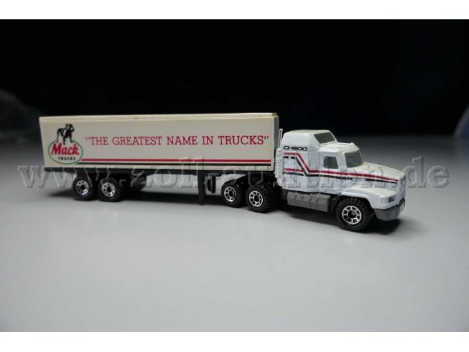 Matchbox Sattelzug Mack Trucks Ansicht von der Seite Matchbox Sattelzug Mack Trucks Ansicht von der Seite