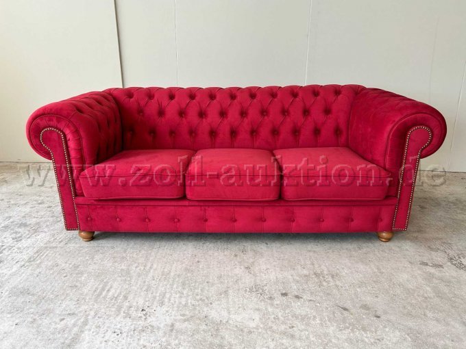 Chesterfield 
Sofa 3-Sitzer Rover Rot