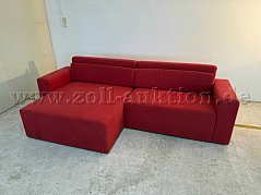 Ecksofa Veloursstoff in Rot
