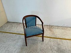 Esszimmerstuhl Hellblau/Nussbaumfarben