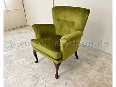 Sessel Baronett Samtvelours Oliv