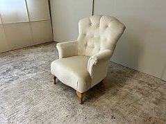 Sessel Clara Samtvelours Creme
