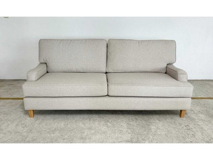 Sofa 3-Sitzer Penny,Flachgewebe in creme
