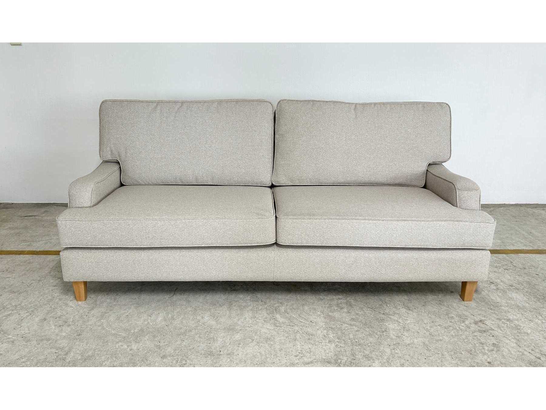 Sofa 3-Sitzer Penny,Flachgewebe in creme