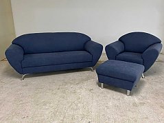 Sofa 3-Sitzer, Sessel, Hocker