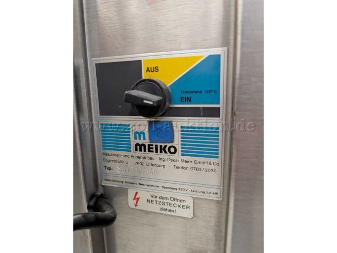 Meiko Tellerwärmer Vorderansicht Typenschild
