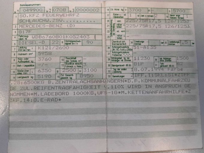 1 Mercedes-Benz 817F mit Kofferaufbau und Ladebordwand – foto 19 – kavel bij Zoll-Auktion, Schwäbisch Gmünd