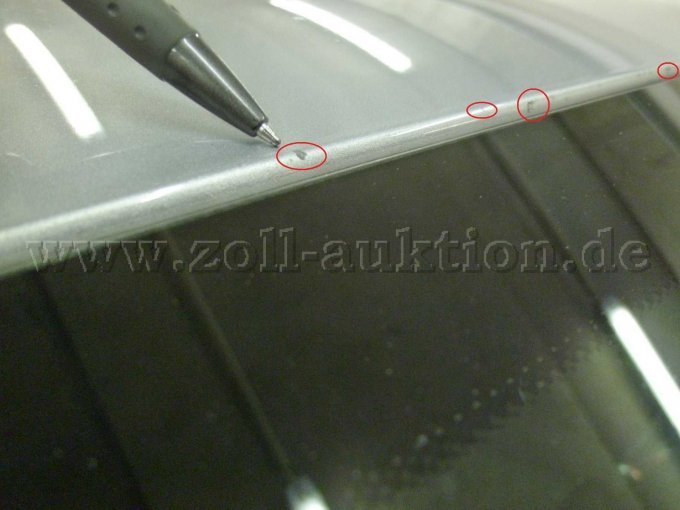 Dach vorne: Steinschläge