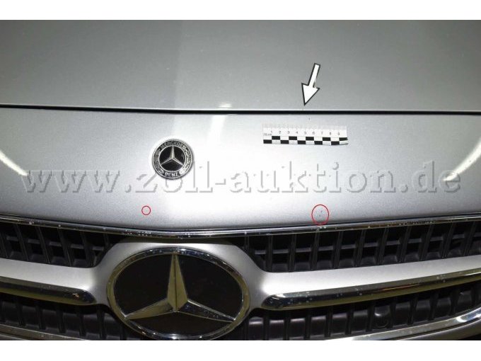 Fahrzeugfront und Motorhaube: Steinschläge (Detailaufnahme)
