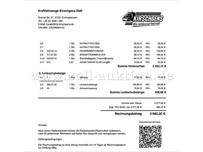 1 Mercedes-Benz (D) 310KA TSF8 BJ 1992 Tragkraftspritzenfahrzeug – foto 15 – kavel bij Zoll-Auktion, Thedinghausen