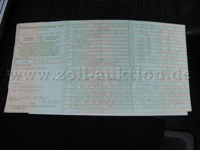 Fahrzeugschein