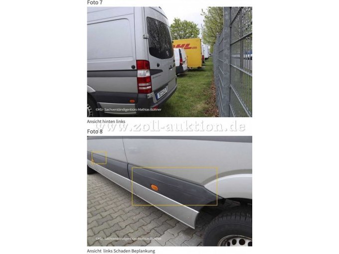 Foto 7: Ansicht hinten links
Foto 8: Ansicht links Schaden Beplankung