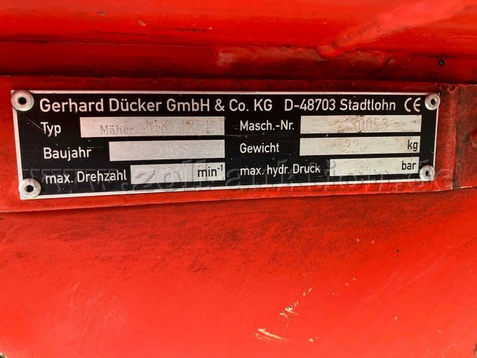Typenschild Mäher MK 12 L