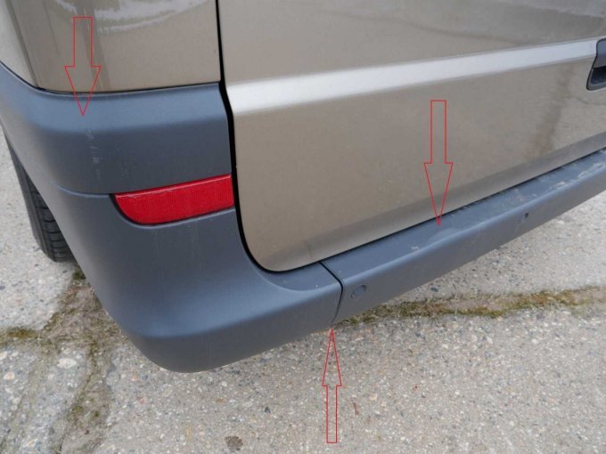 Beschädigung Heckstoßfänger