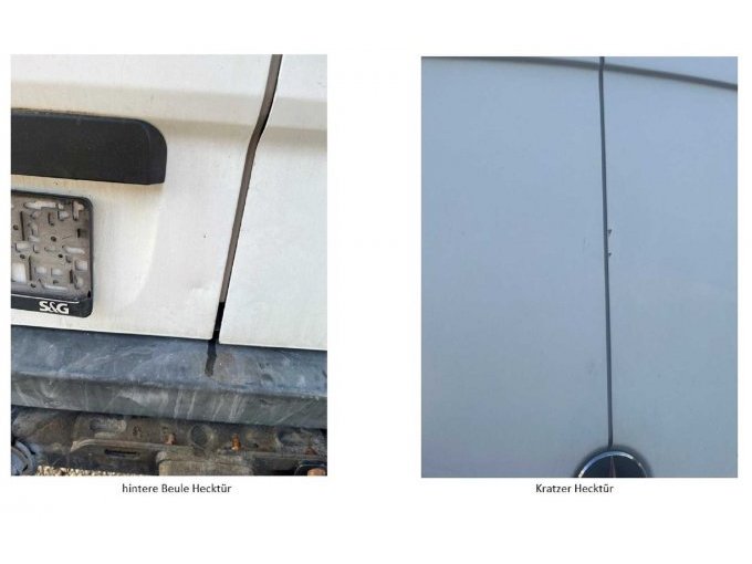 Hecktür Beule und Kratzer
