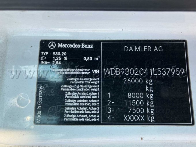 Typenschild Mercedes