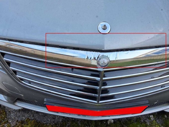 Front, fehlender Mercedes-Stern