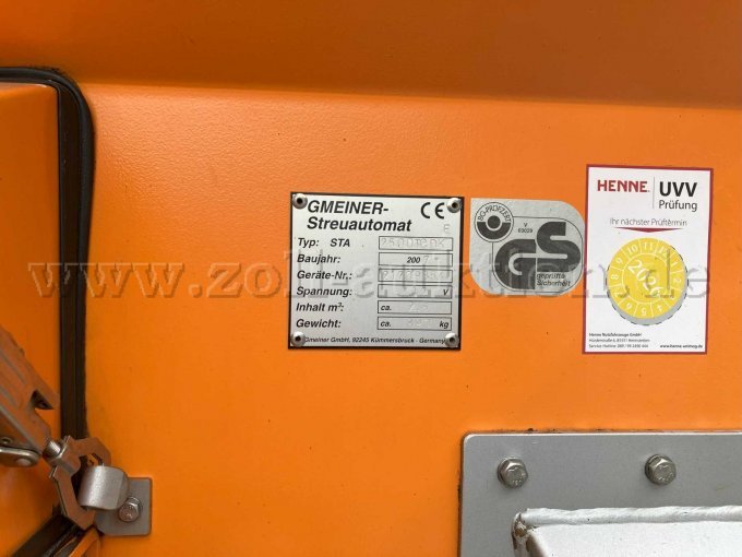 UVV-Prüfung + Typenschild Streugerät