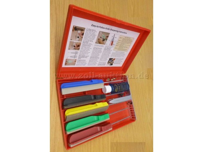 Messer-Schleif-Set - geöffnet von links