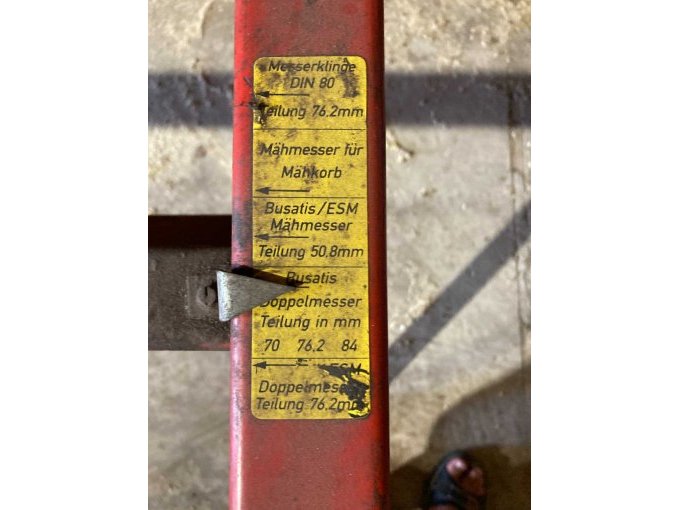 Schild für Schleifeinstellung