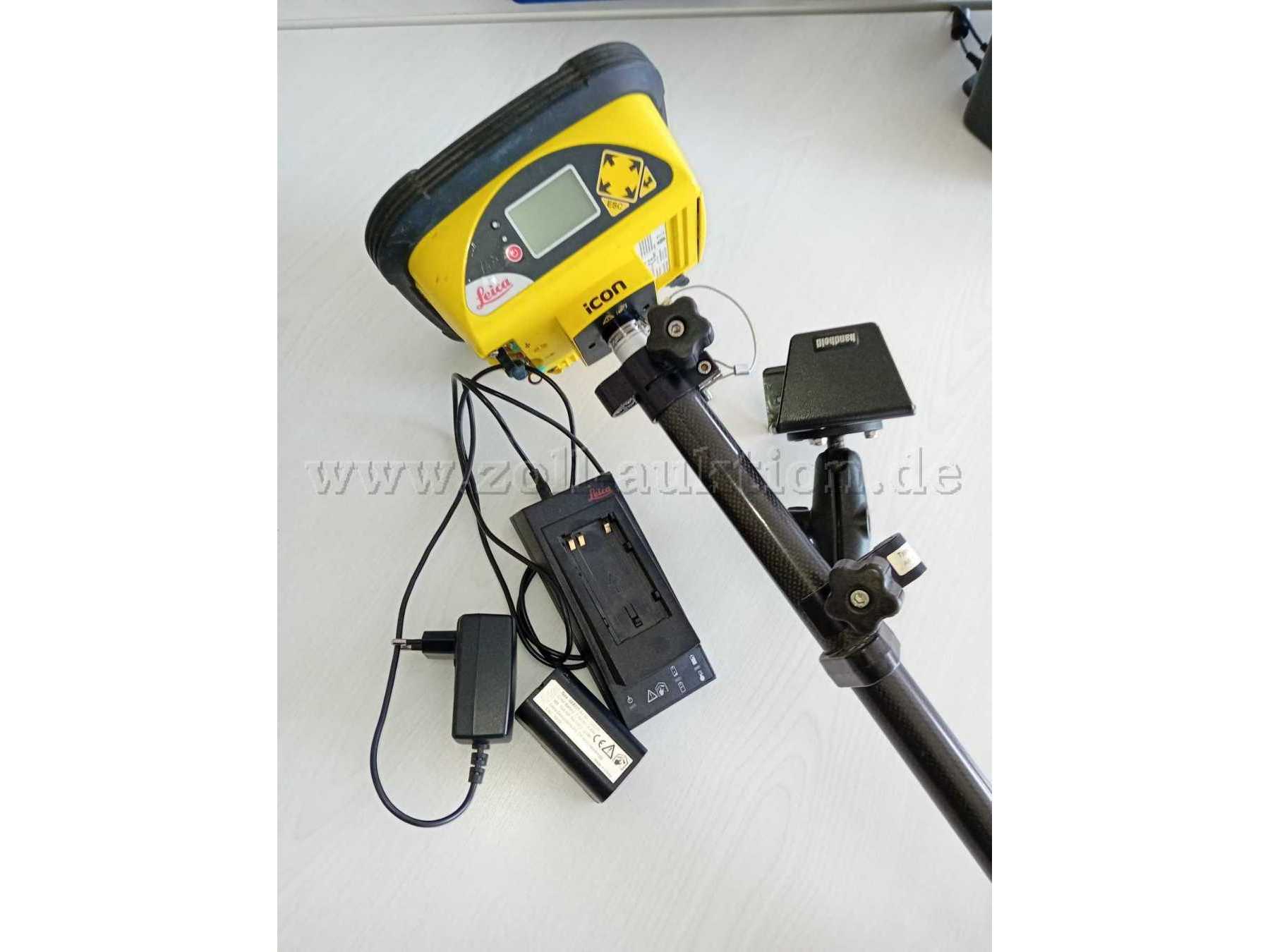 Ansicht Leica Messsystem mit Akku und Ladekabel