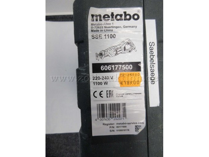 Metabo Säbelsäge Seite Koffer