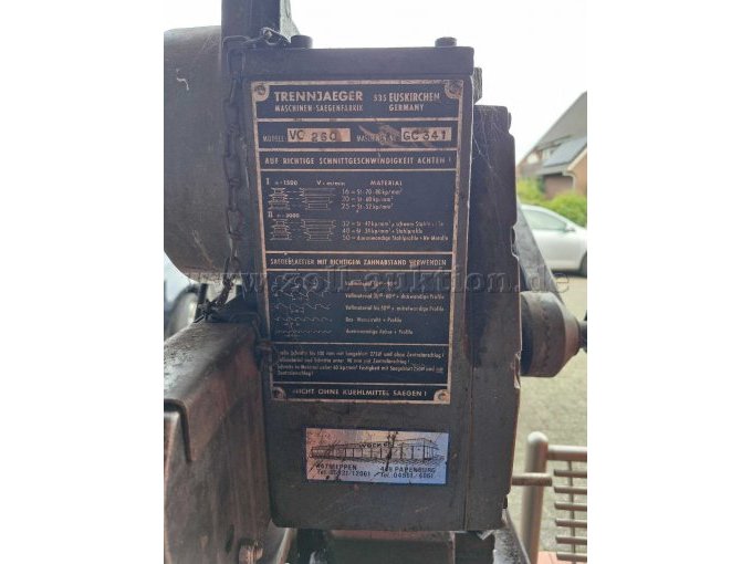 1 Metallkreissäge Trennjäger Maschinen Sägenfabrik, Modell: VC 260 – foto 2 – kavel bij Zoll-Auktion, Garrel