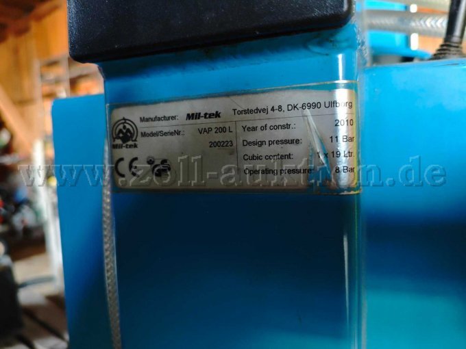 1 Mil-tek afvalpers VAP 200 l + hefmechanisme – foto 3 – kavel bij Zoll-Auktion, Schömberg