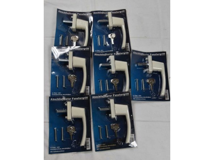 7 Abschließbare Fenstergriffe in weiß „Conmetall Meister GmbH“