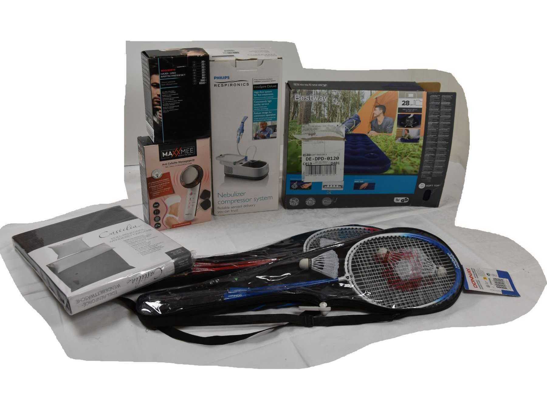 1 Mischposten Haushaltartikel 8-teilig, der Marken „Philips“, „Bestway“ u.w.