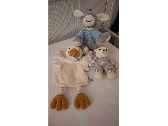 Spieluhr, Handpuppe, Bär/Rassel