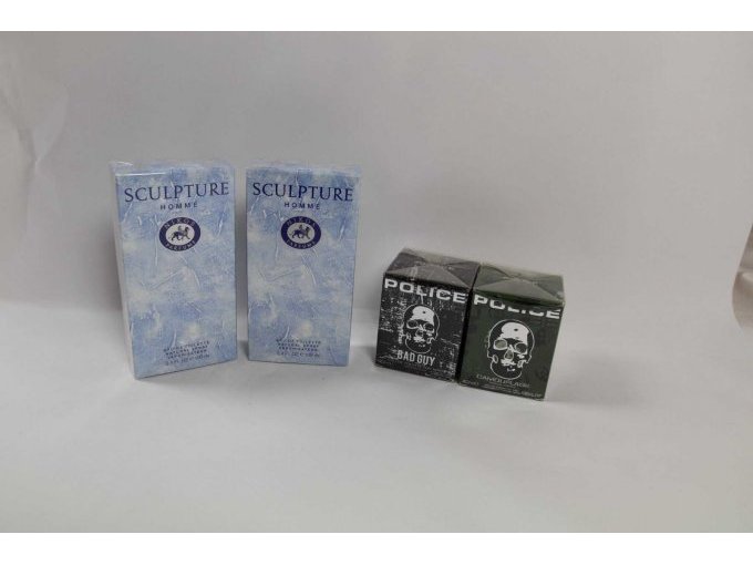 2 Eau de Toilette „Sculpture“ &  2 Eau de Toilette „Police“