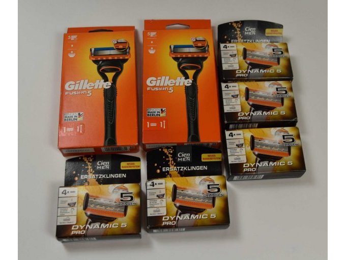 2 Packungen „Gillette“  Fusion 5 & 5 Packungen Rasierklingen „CienMen“ Dynamic 5 Pro