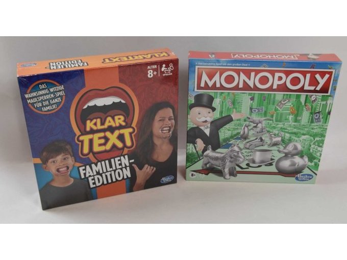 1 Spiel „Monopoly“ & 1 Spiel „Klartext“