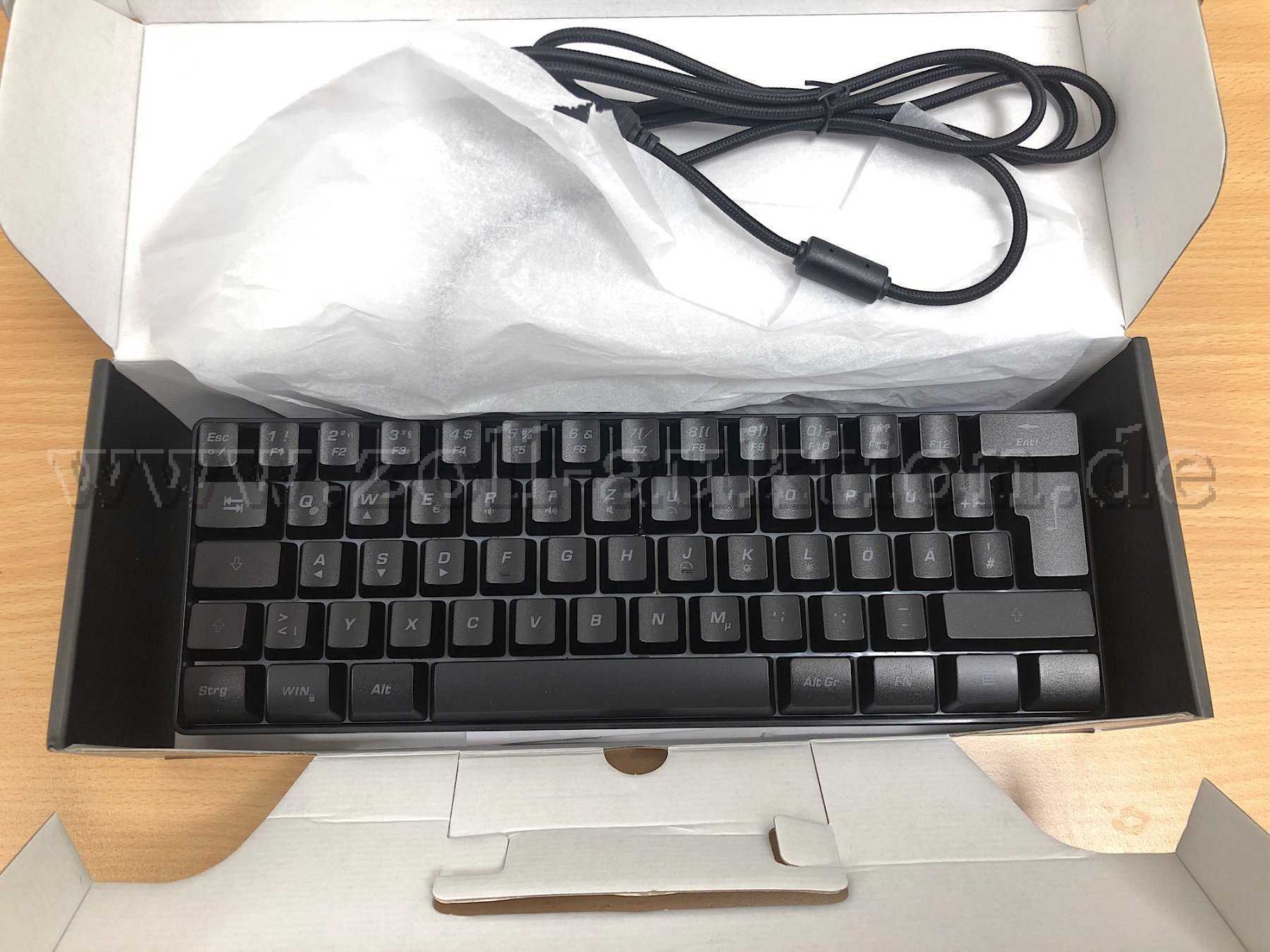 Mini-Gaming-Tastatur von YSI, multicolor-LED (kein Farbwechsel, kein Ein- und Ausschalten möglich) - nicht im Bild: LED-Funktion