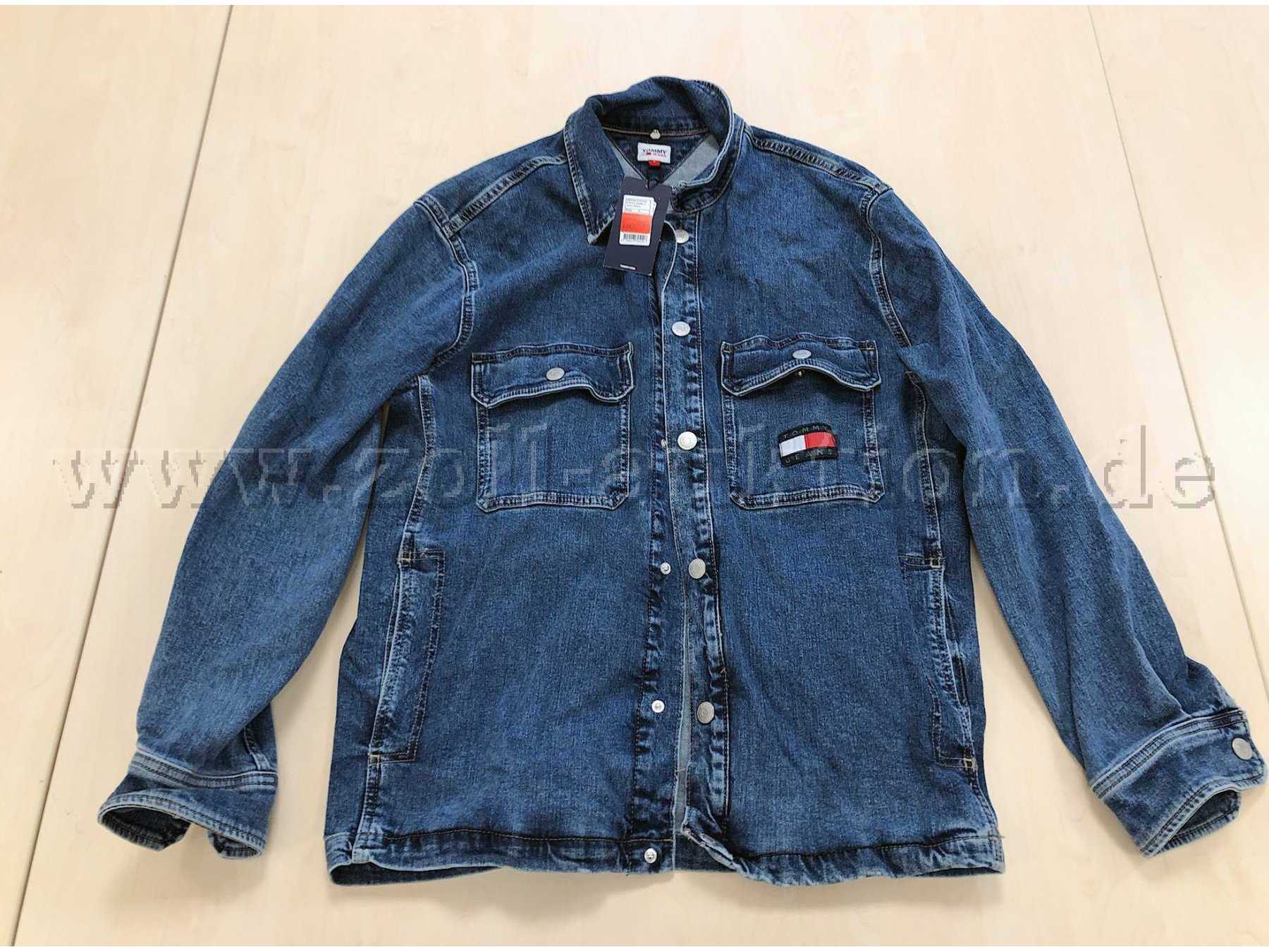 1 neuwertige Jeans-Jacke von Tommy Hilfiger "Utility Shirt Jacket", Größe L , Farbe Jeansblau.