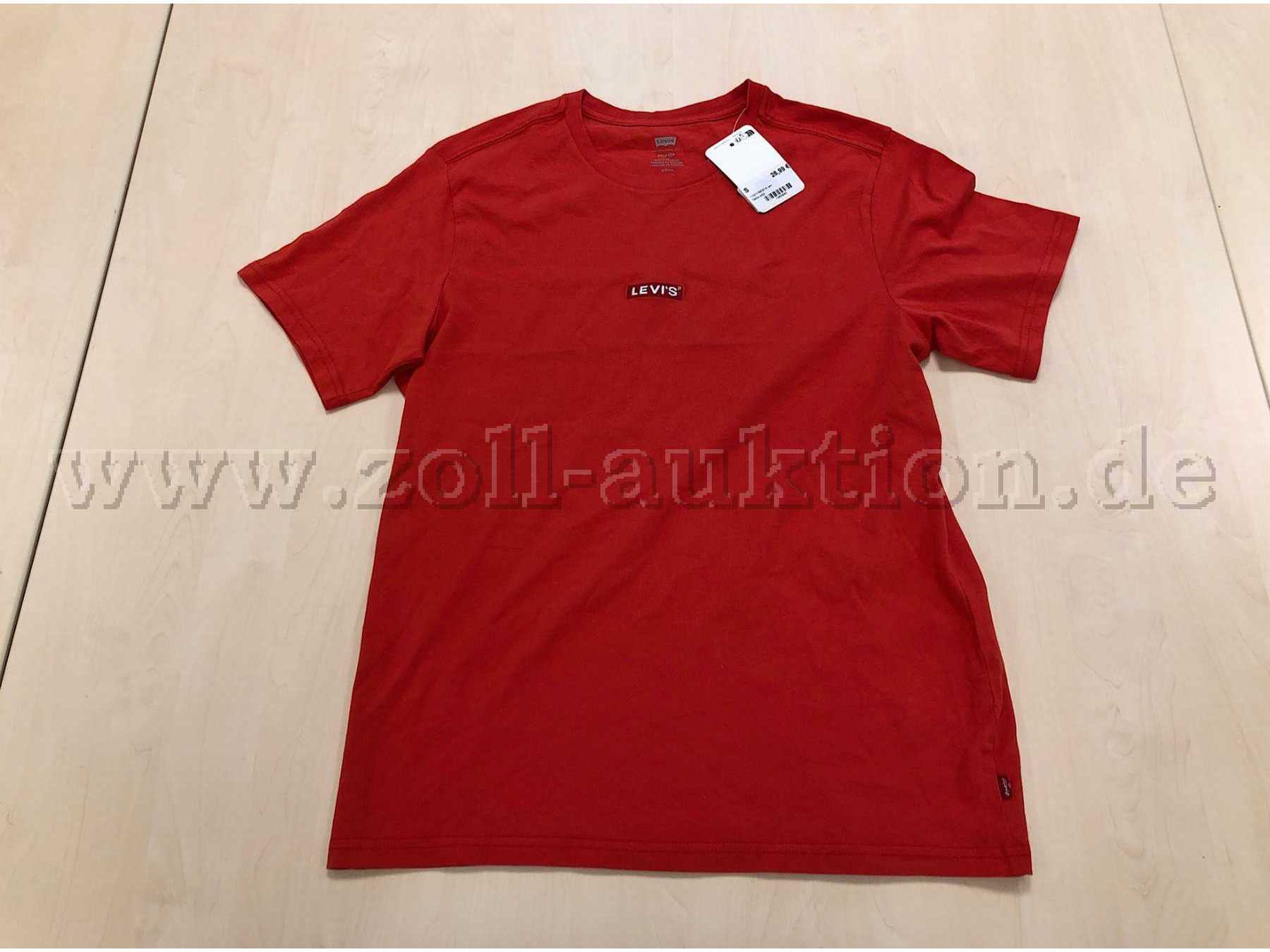 Rotes T-Shirt von Levis, Größe S. Vorderansicht.