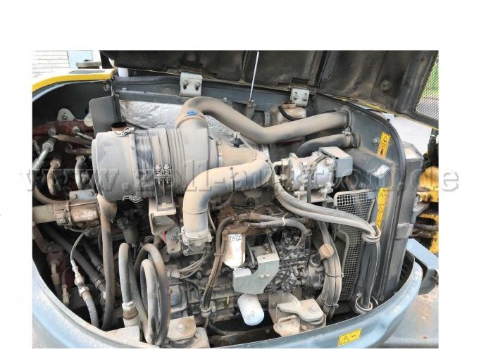 Motorraum des Baggers