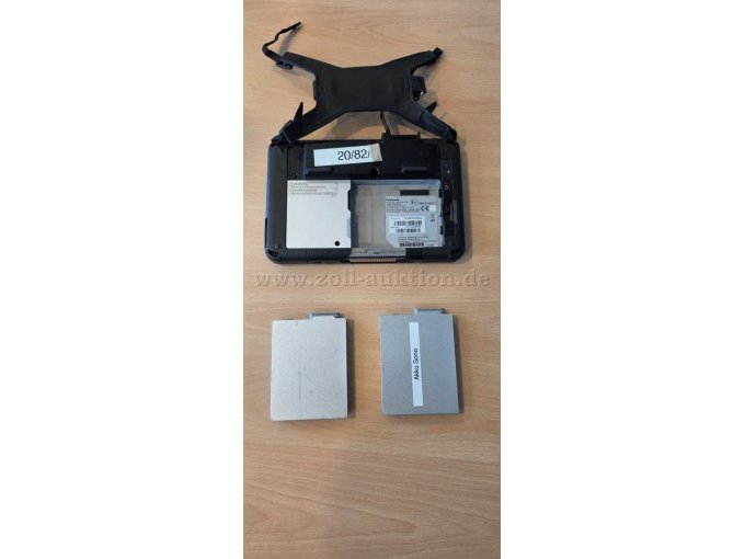Rückansicht Tablet mit 2 Akkus