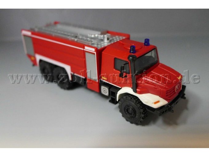 Herpa, MB Cursor 5010 Zetros 6x6 Ziegler TLF Feuerwehr, 1:87 Ansicht von vorne rechts