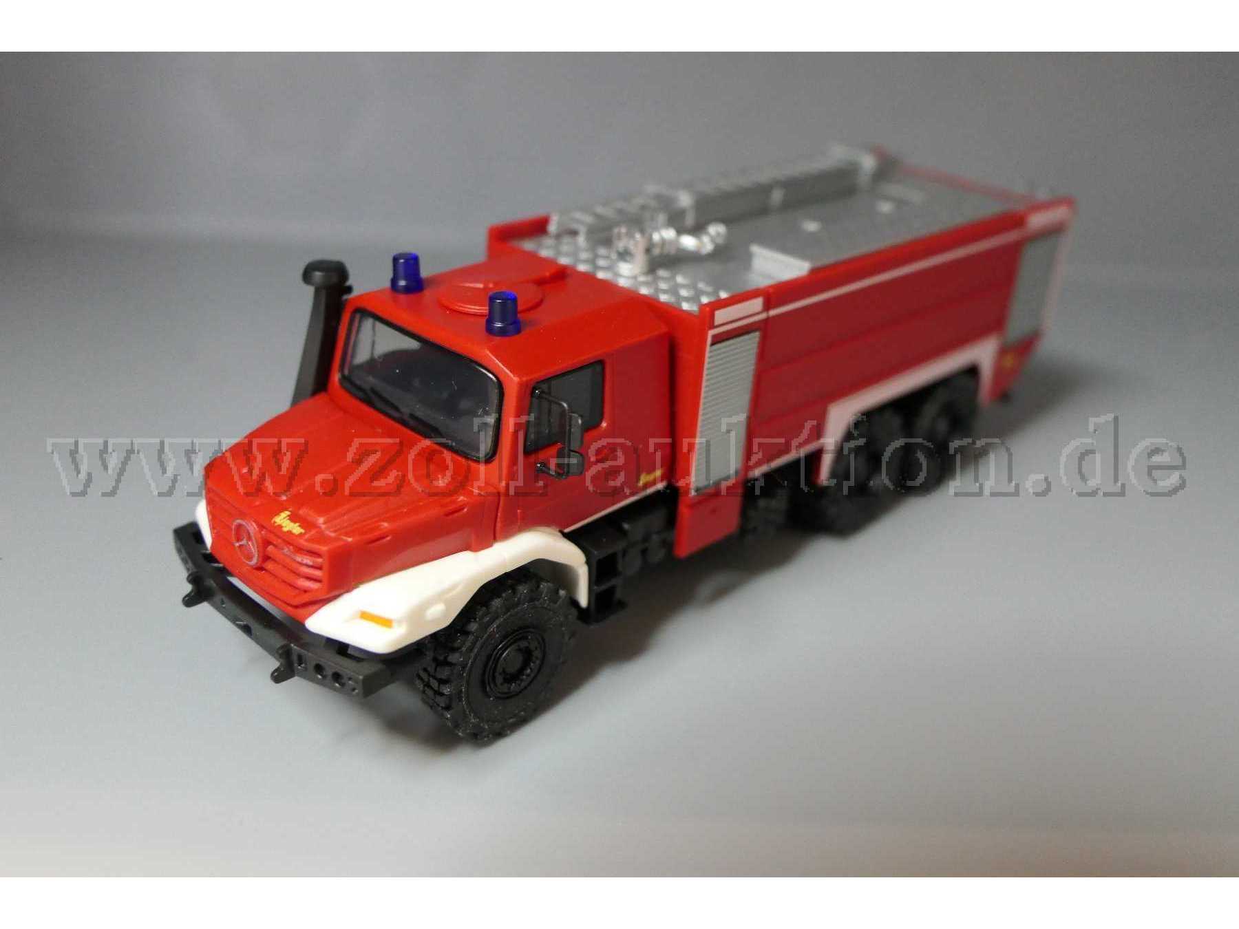 Herpa, MB Cursor 5010 Zetros 6x6 Ziegler TLF Feuerwehr, 1:87 Ansicht von vorne links