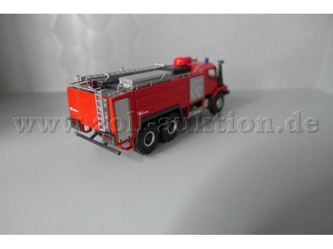 Modellfahrzeug von Herpa, Mercedes Benz Cursor 5010 Zetros 6x6 Ziegler, 1:87 Ansicht von hinten