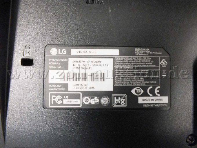 Detail zur Typenbezeichnung und CE-Kennung