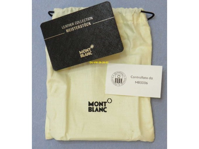 Montblanc Staubbeutel mit Produktinformationen (1.)