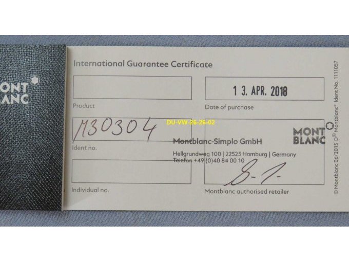 Serviceheft mit Garantiekarte